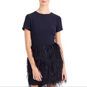 Club Monaco Feather Dress- Navy (NWT)